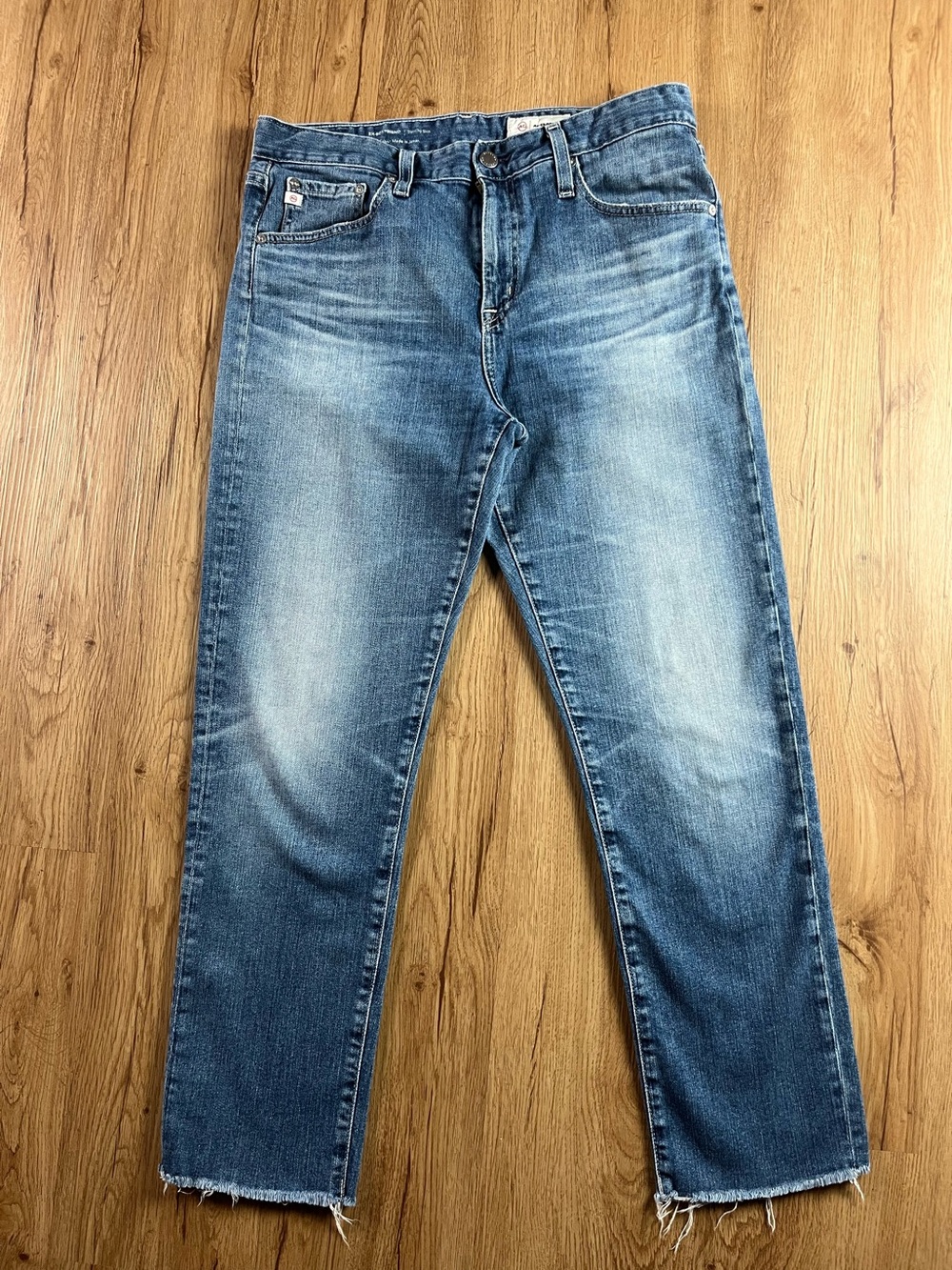 AG Adriano Goldschmied Ex-Boyfriend Slim Jeans 29 Raw Hem Medium Wash (baggy)